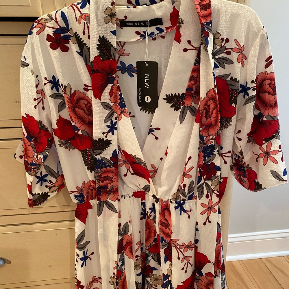 Women’s floral white romper